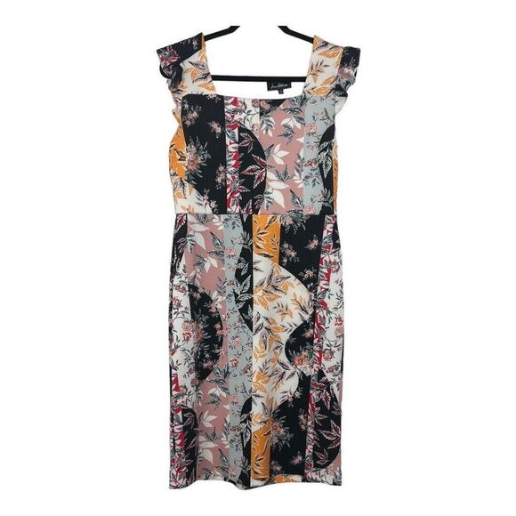 Sam Edelman Womens Size 10 Square Neck Sleeveless Floral Print Scuba Dress - Picture 1 of 5